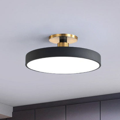 Camille Nordic Acrylic Round Semi-Flush LED Ceiling Light
