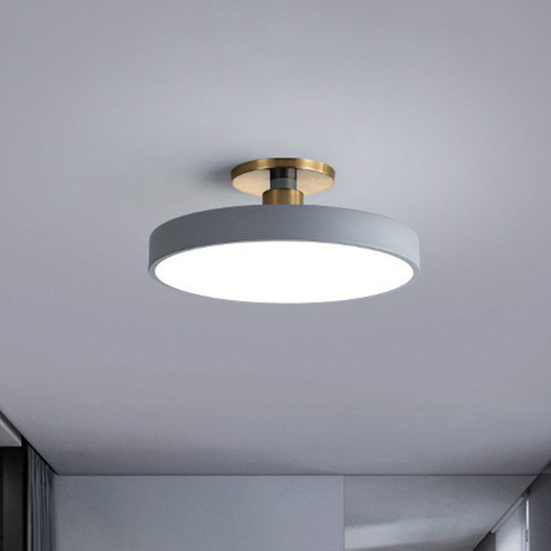 Camille Nordic Acrylic Round Semi-Flush LED Ceiling Light