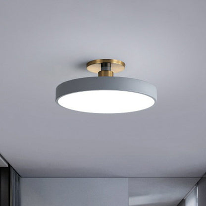 Camille Nordic Acrylic Round Semi-Flush LED Ceiling Light