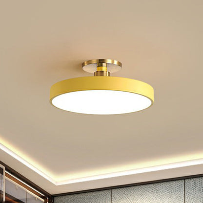 Camille Nordic Acrylic Round Semi-Flush LED Ceiling Light