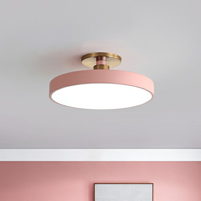 Camille Nordic Acrylic Round Semi-Flush LED Ceiling Light