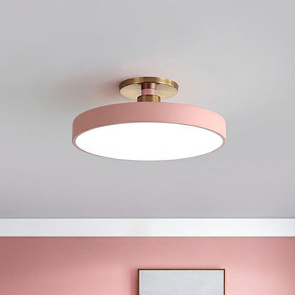 Camille Nordic Acrylic Round Semi-Flush LED Ceiling Light