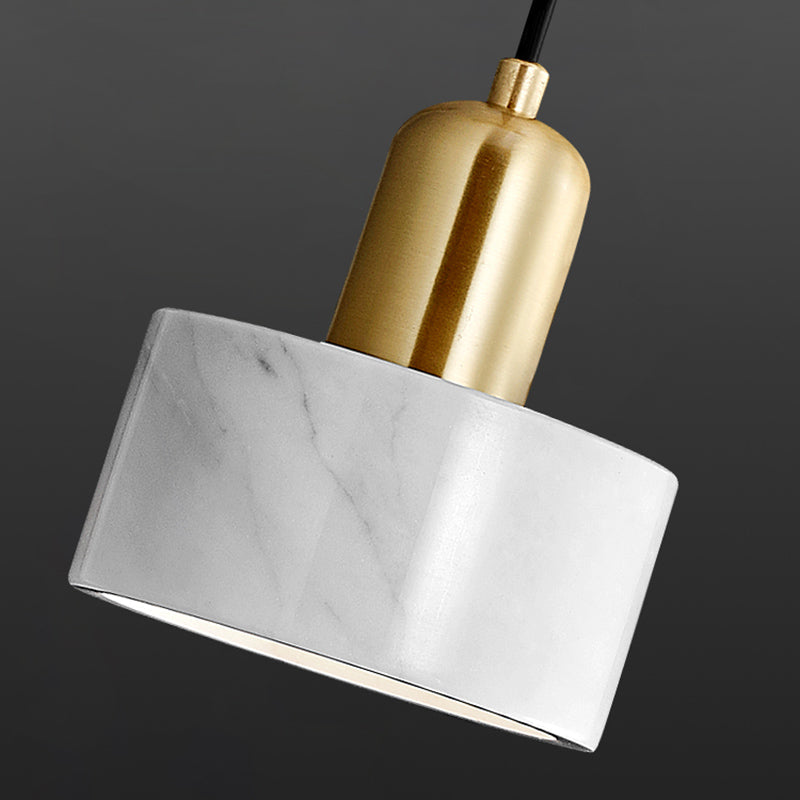 Camélia Marble Drum LED Wall Light Sconce