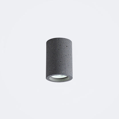 Mathilde Cement Cylinder Minimalist Flush Ceiling Light