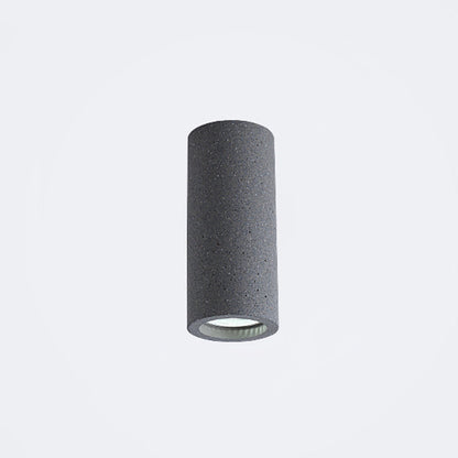 Mathilde Cement Cylinder Minimalist Flush Ceiling Light