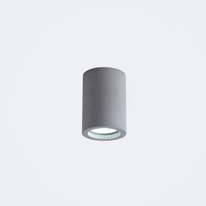 Mathilde Cement Cylinder Minimalist Flush Ceiling Light