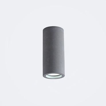 Mathilde Cement Cylinder Minimalist Flush Ceiling Light