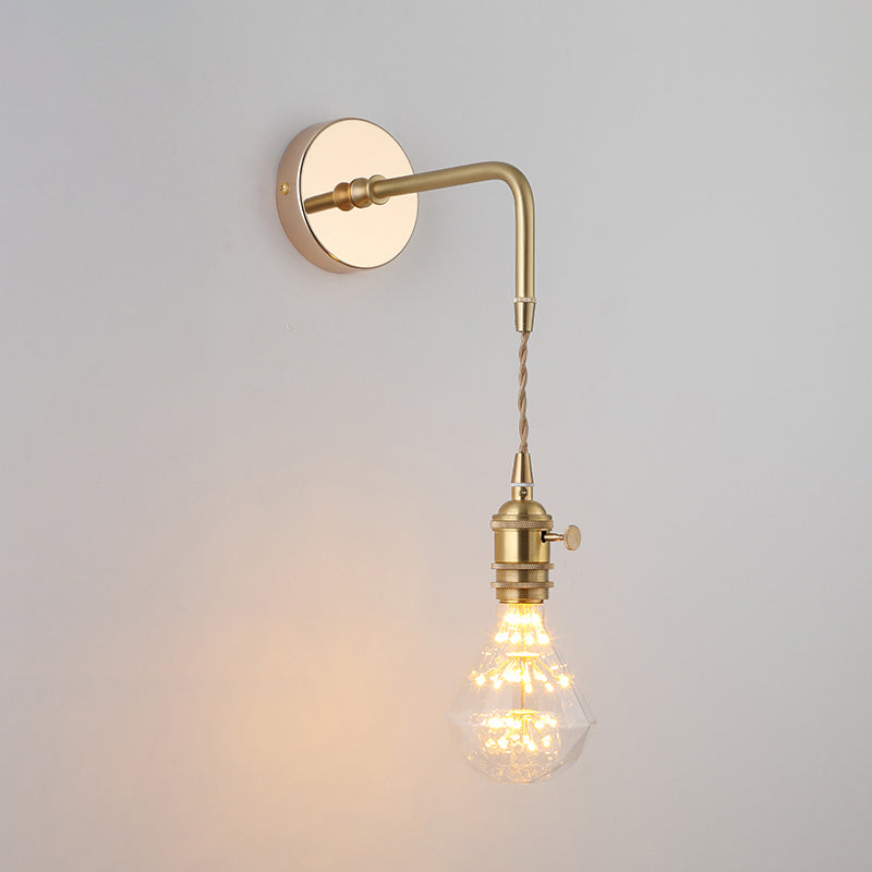 Élise Vintage Glas Lampenschirm Wandlampe Gold Finish