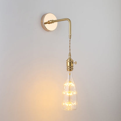 Élise Vintage Glas Lampenschirm Wandlampe Gold Finish