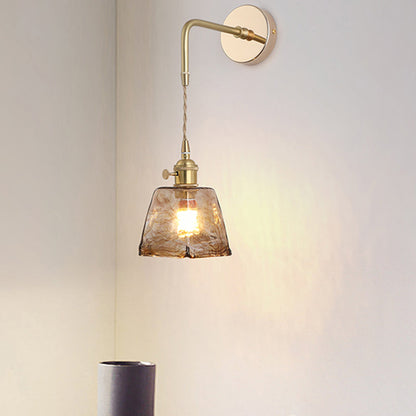 Élise Vintage Glas Lampenschirm Wandlampe Gold Finish
