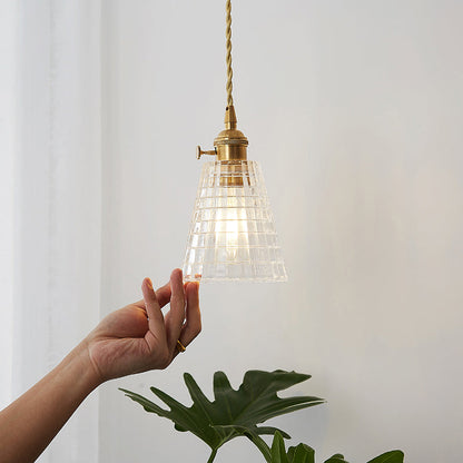 Célestine Clear Glass Antique Style Pendant Light