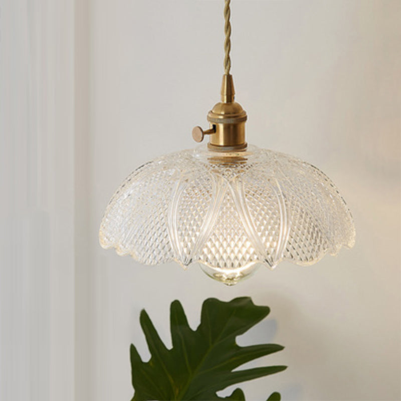 Célestine Clear Glass Antique Style Pendant Light