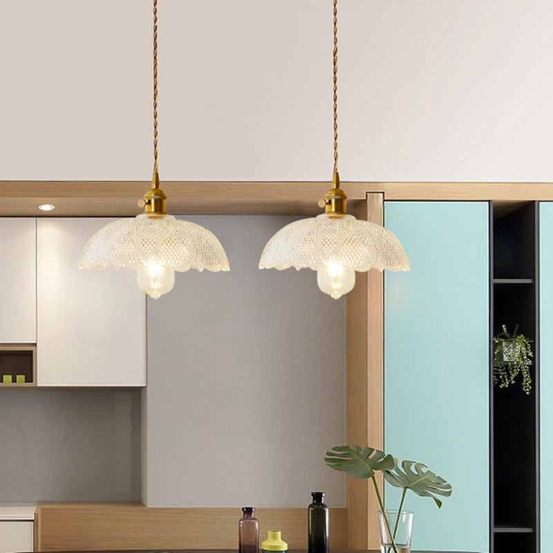 Célestine Clear Glass Antique Style Pendant Light