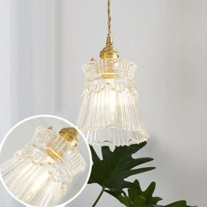 Célestine Clear Glass Antique Style Pendant Light