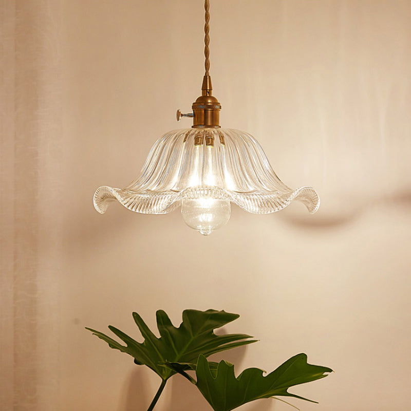 Célestine Clear Glass Antique Style Pendant Light
