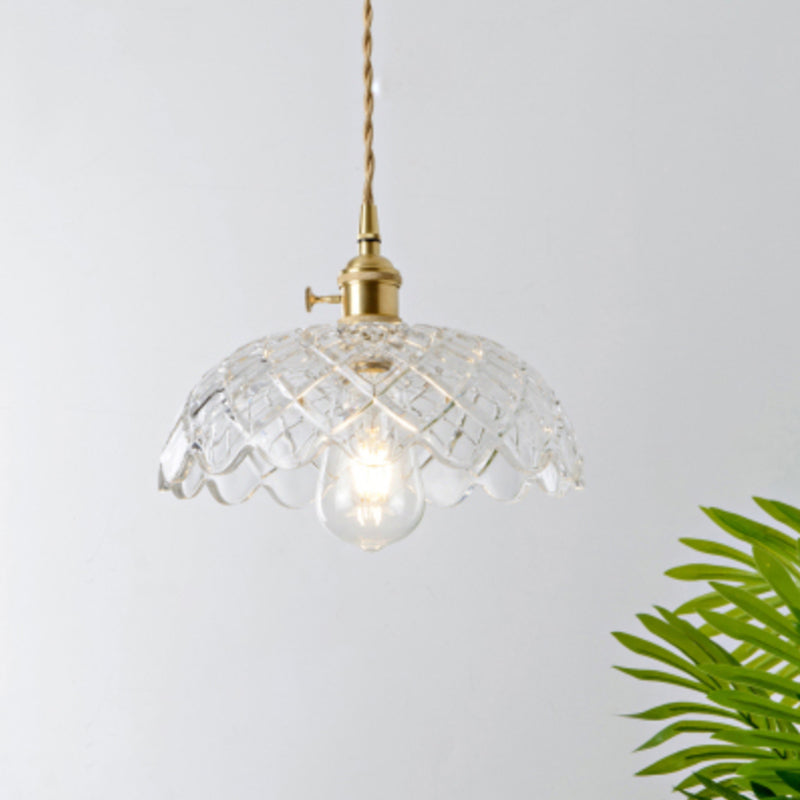 Célestine Clear Glass Antique Style Pendant Light