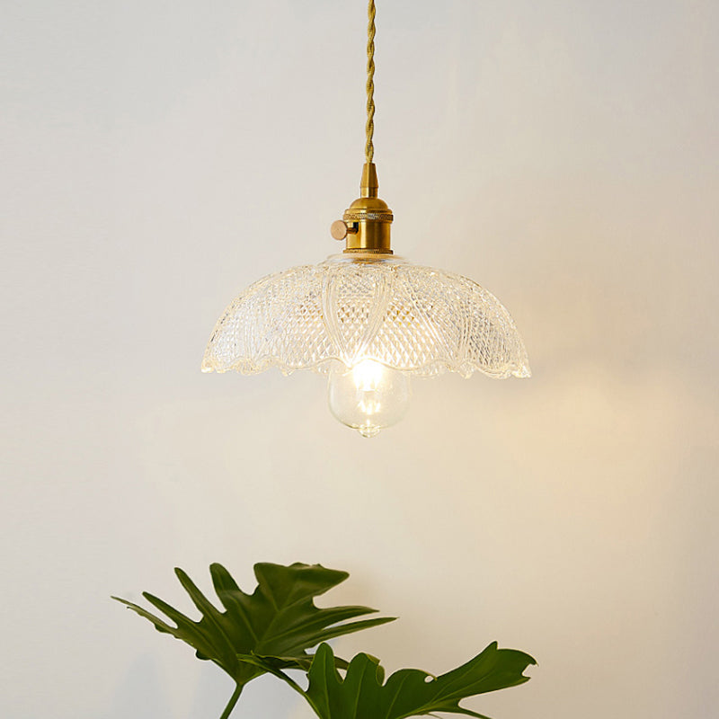 Célestine Clear Glass Antique Style Pendant Light