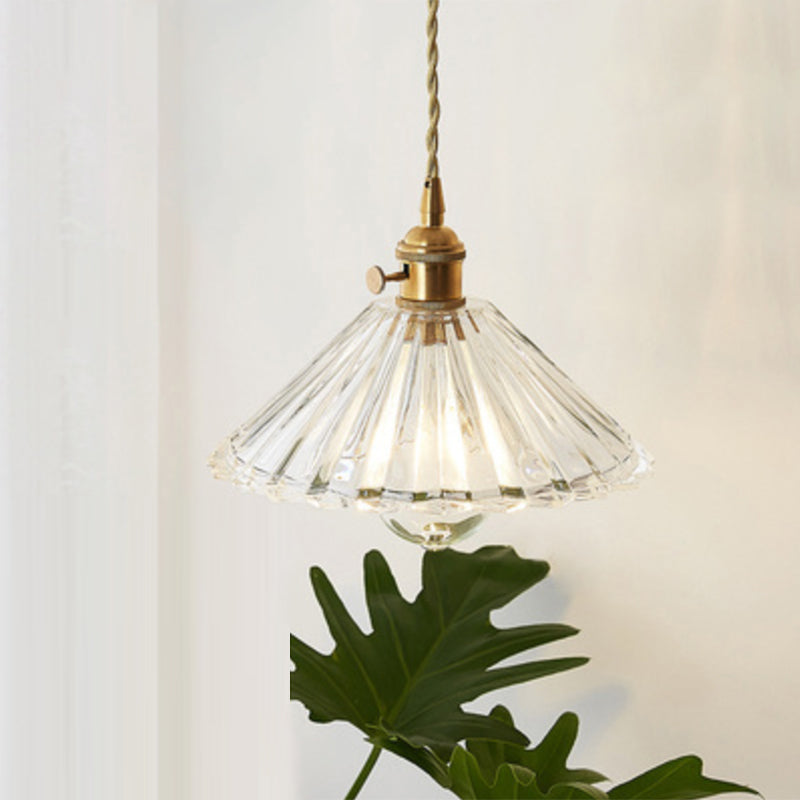 Célestine Clear Glass Antique Style Pendant Light