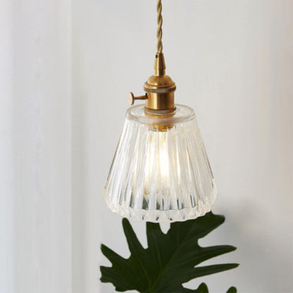 Célestine Clear Glass Antique Style Pendant Light