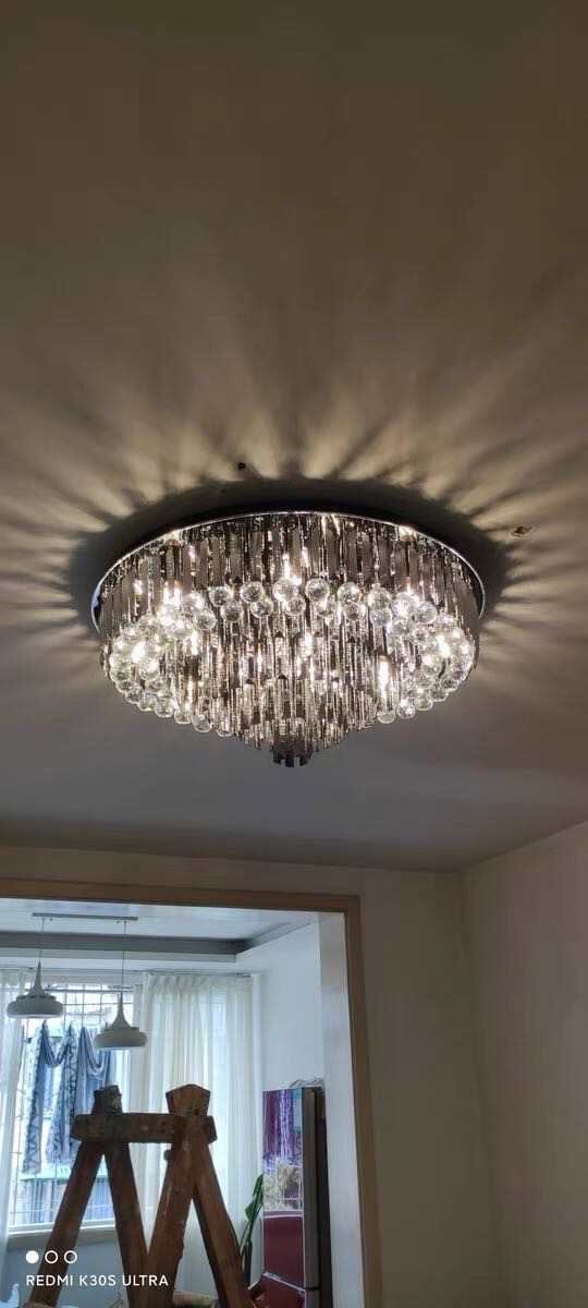 Madeleine Meridian Black Crystal Chandelier