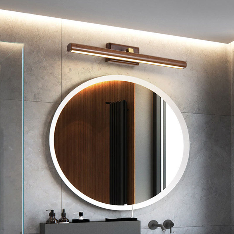 Clémence Nordic Linear Wall Lamp Wood and Acrylic LED Lighting