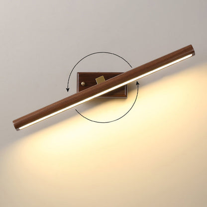 Clémence Nordic Linear Wall Lamp Wood and Acrylic LED Lighting