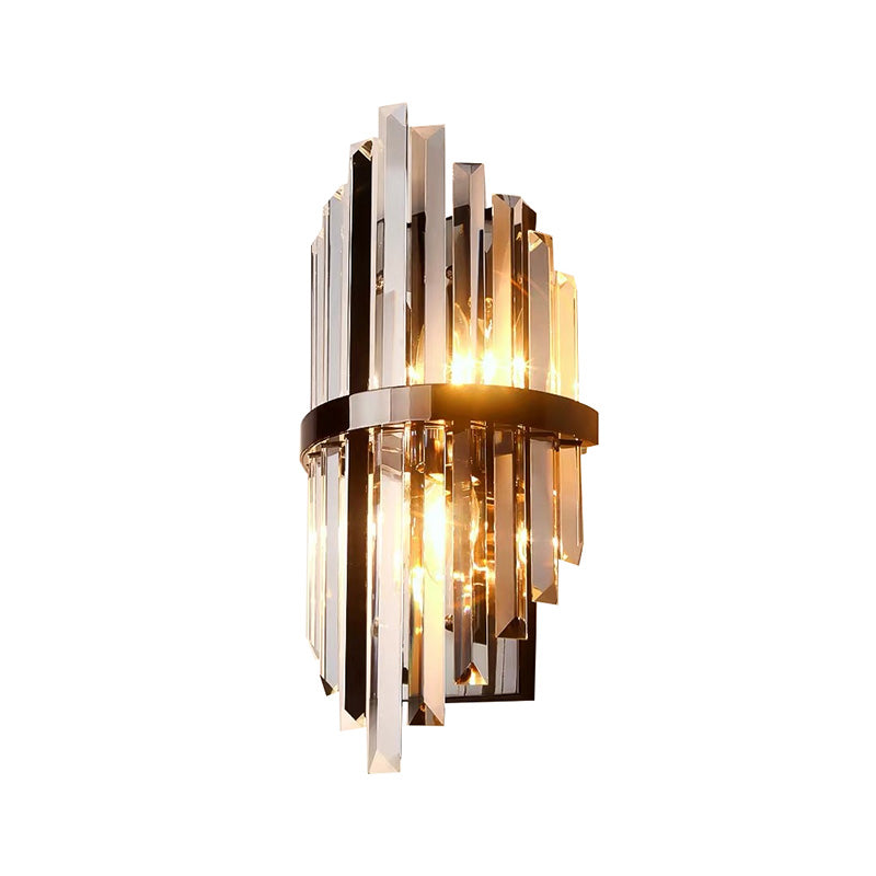 Eléonore Black Crystal Prism Wall Light Sconce