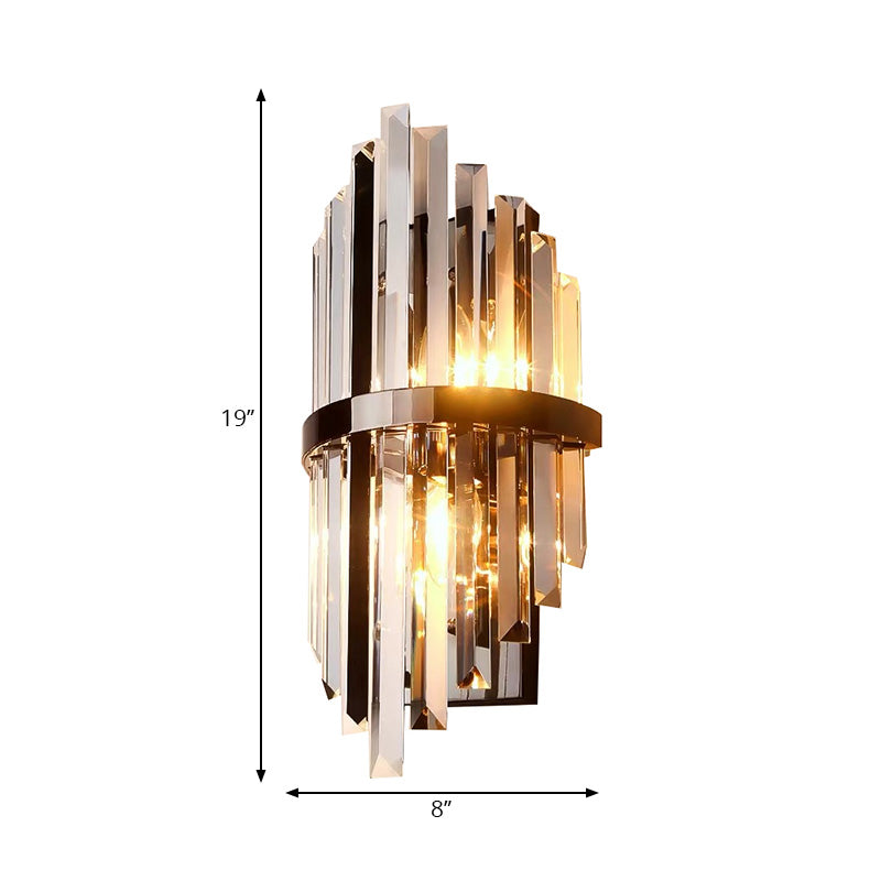 Eléonore Black Crystal Prism Wall Light Sconce