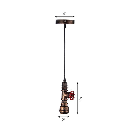 Amélie Rustic Pipe Valve Pendant Light