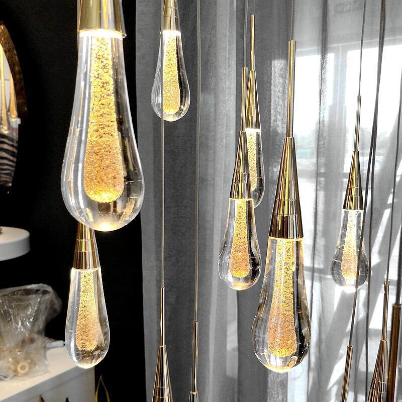 Amélie Golden Droplet Pendant Light