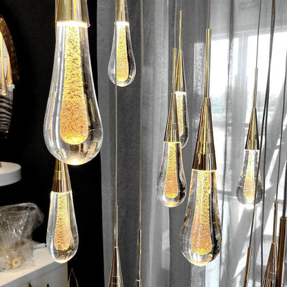 Amélie Golden Droplet Pendant Light