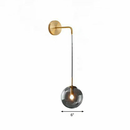 Élodie Glass Sphere Wall Sconce Modern Single Light