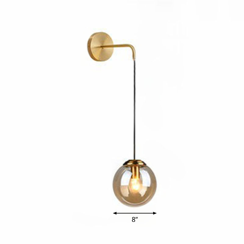 Élodie Glass Sphere Wall Sconce Modern Single Light