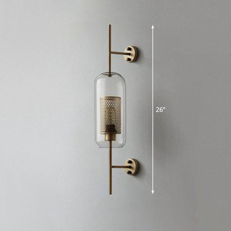 Sophie Metal Mesh Screen Wall Lamp Metal and Glass LED Lighting