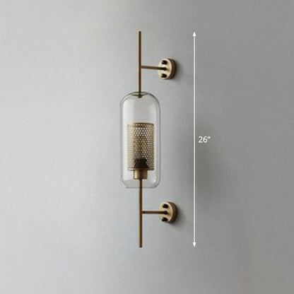 Sophie Metal Mesh Screen Wall Lamp Metal and Glass LED Lighting