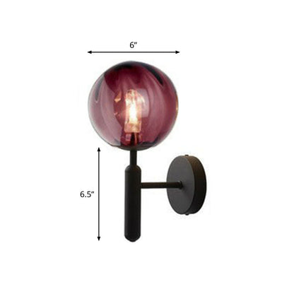 Lucie Mini Glass Ball Wall Light Sconce