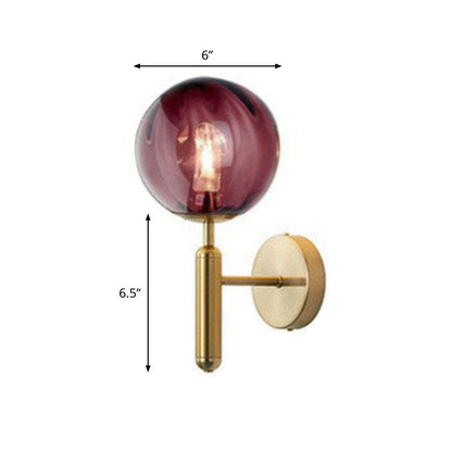 Lucie Mini Glass Ball Wall Light Sconce