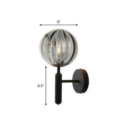 Lucie Mini Glass Ball Wall Light Sconce