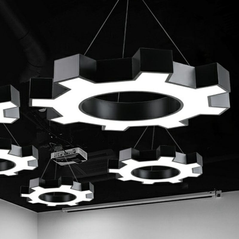 Élodie Gear LED  Pendant Lights Modern Acrylic Black