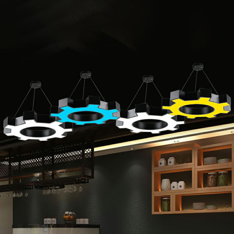 Élodie Gear LED  Pendant Lights Modern Acrylic Black