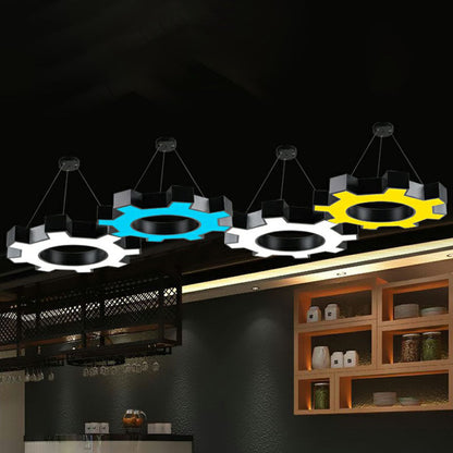 Élodie Gear LED  Pendant Lights Modern Acrylic Black
