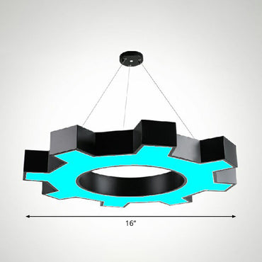 Élodie Gear LED  Pendant Lights Modern Acrylic Black