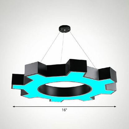 Élodie Gear LED  Pendant Lights Modern Acrylic Black