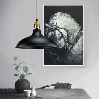 Noémie Geometric Black Pendant Light Industrial Single Bulb
