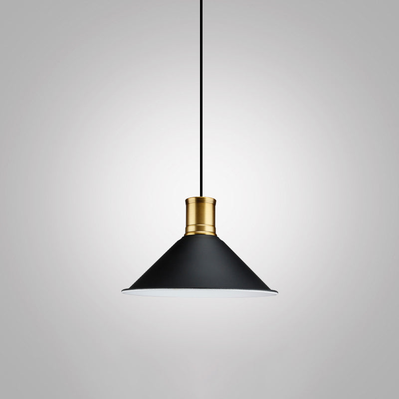 Noémie Geometric Black Pendant Light Industrial Single Bulb