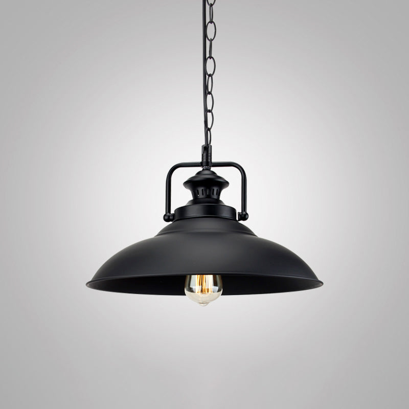 Noémie Geometric Black Pendant Light Industrial Single Bulb