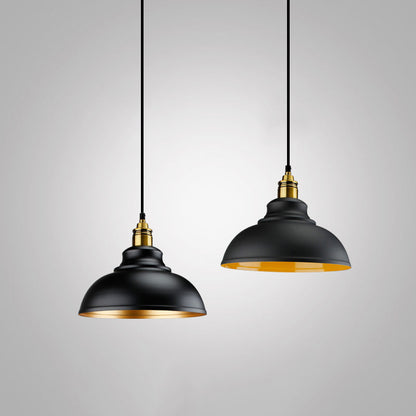 Noémie Geometric Black Pendant Light Industrial Single Bulb