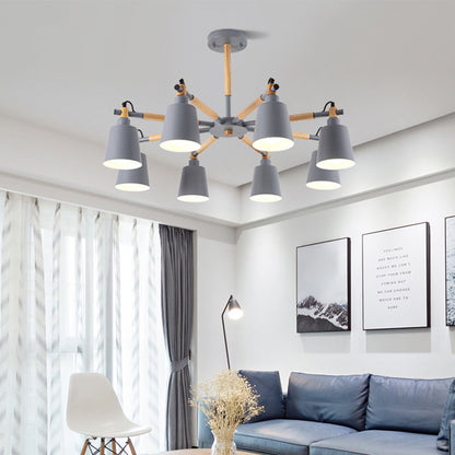 Aurélie Macaron Tapered Shade Chandelier 8-Light Pendant