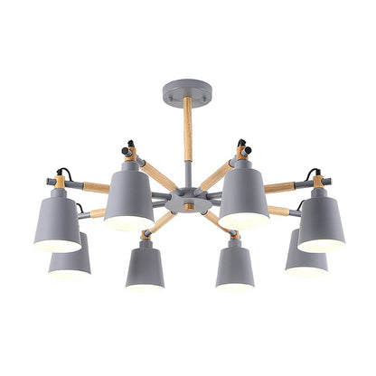 Aurélie Macaron Tapered Shade Chandelier 8-Light Pendant