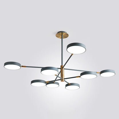 Chloé Rotatable Branch LED Chandelier with Acrylic Shades
